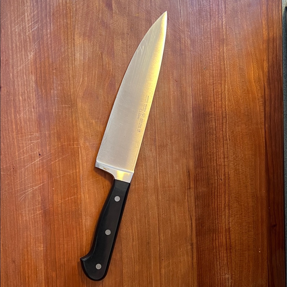 Wusthof Classic - Stainless Steel 8” Chef's Knife with Black Handle